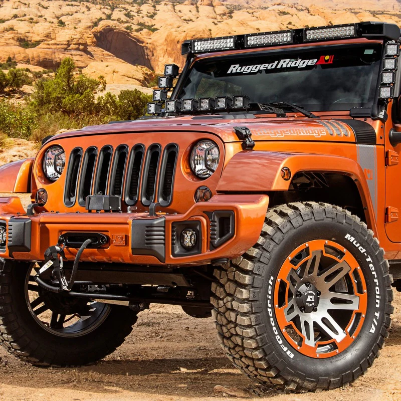 Rugged Ridge 07-18 Jeep Wrangler JK/JKU Side Marker Elite Euro Guard Kit - Image 3